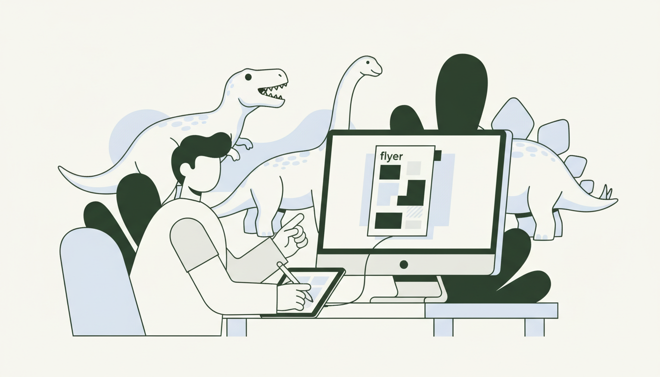 Flyer drucken: So gestaltest du den perfekten Dino-Flyer!